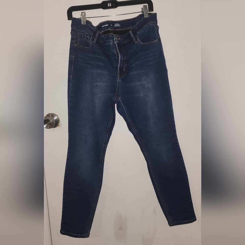 Old Navy high rise Rockstar skinny jeans with built-in warm